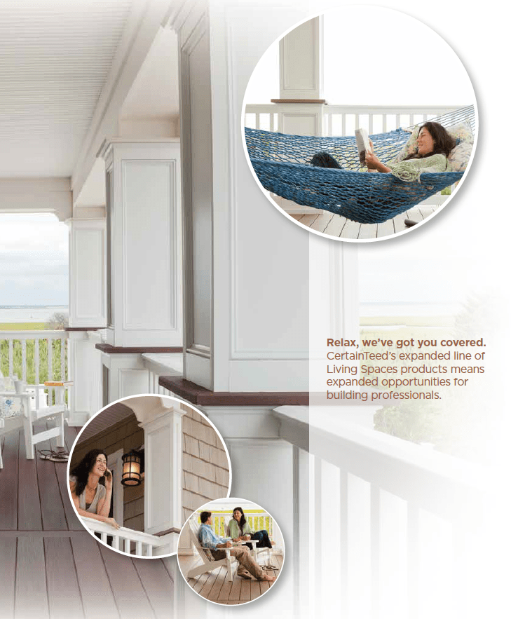 spotlight on people relaxing on their deck